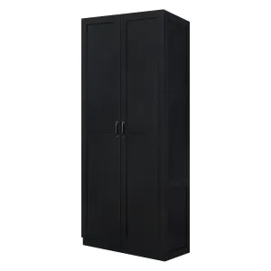 Manhattan Comfort Hopkins Modern  Storage Closet 3.0 in Black