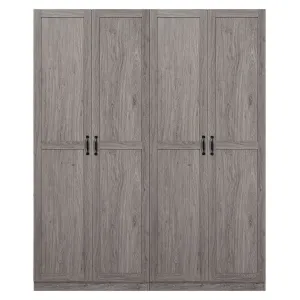 Manhattan Comfort Hopkins Modern  Storage Closet 3.0 in Grey - Set of 2