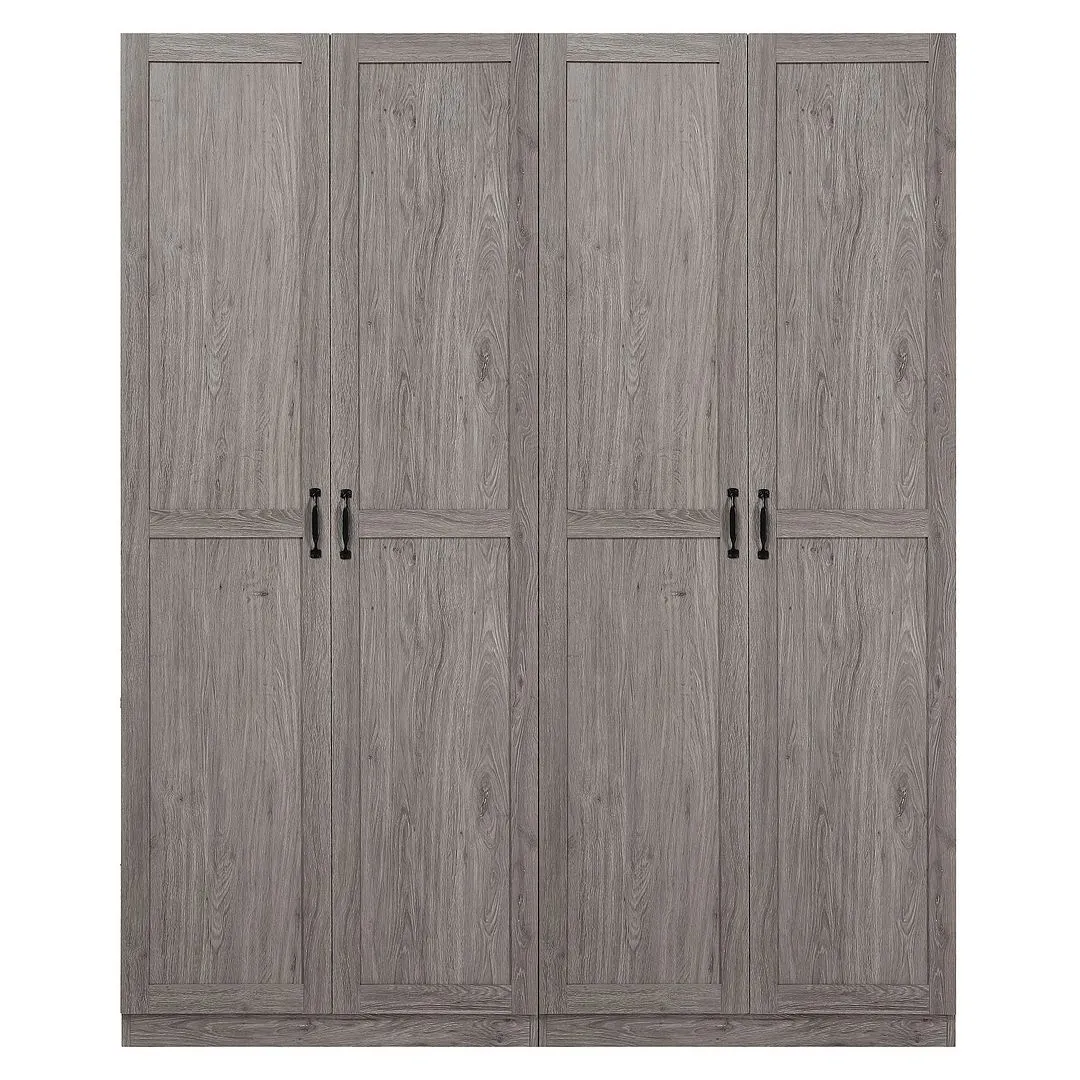 Manhattan Comfort Hopkins Modern  Storage Closet 3.0 in Grey - Set of 2