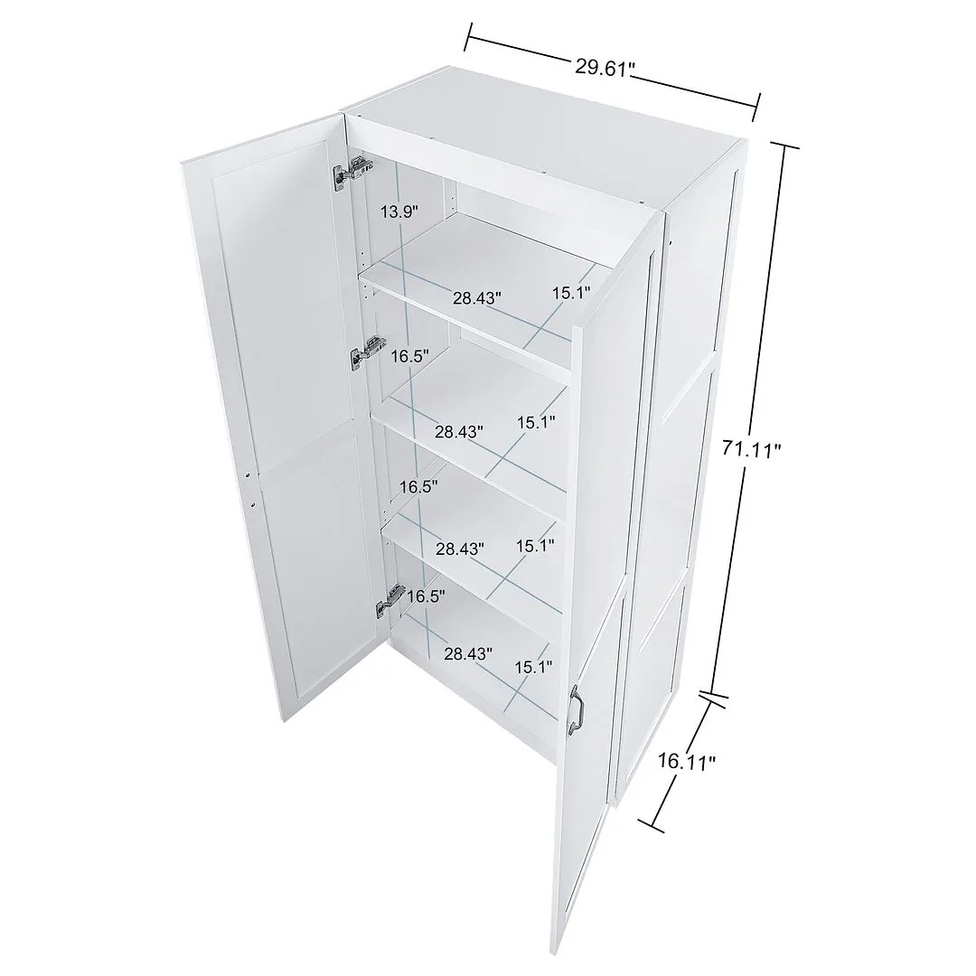 Manhattan Comfort Hopkins Modern  Storage Closet 3.0 in White