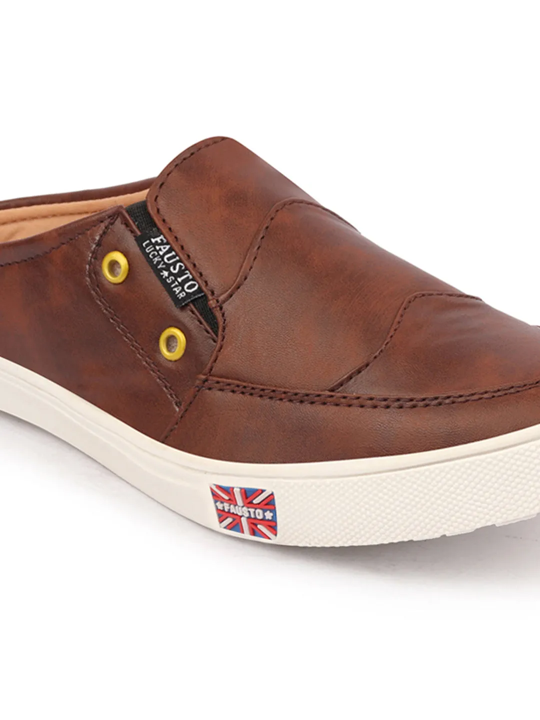 Men Brown Casual Slip-On Shoes