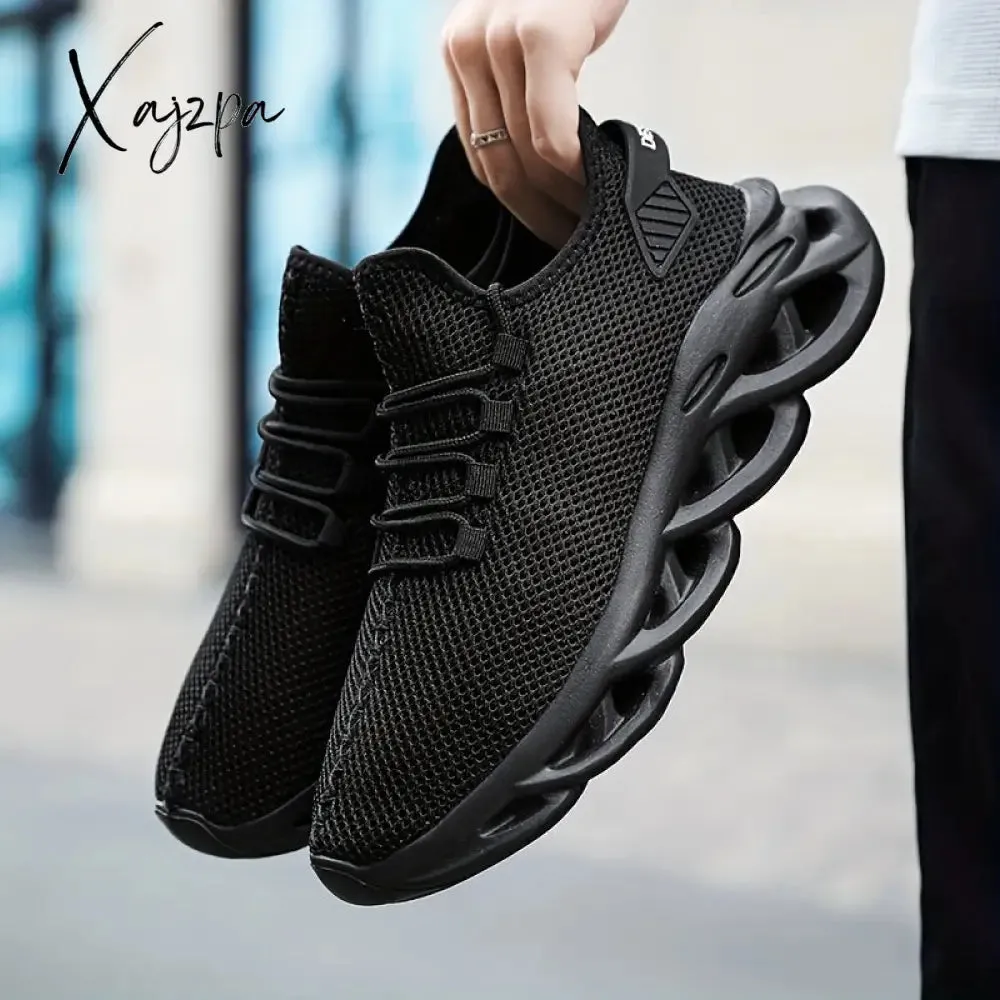 Mens Blade Sneakers - Slip-On & Lace-Up Hybrid, Odor-Resistant, Lightweight for Running and Athleisure