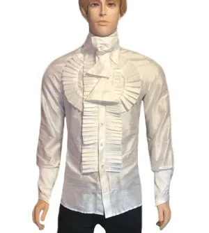 Men's Silk Ruffled Details Shirt