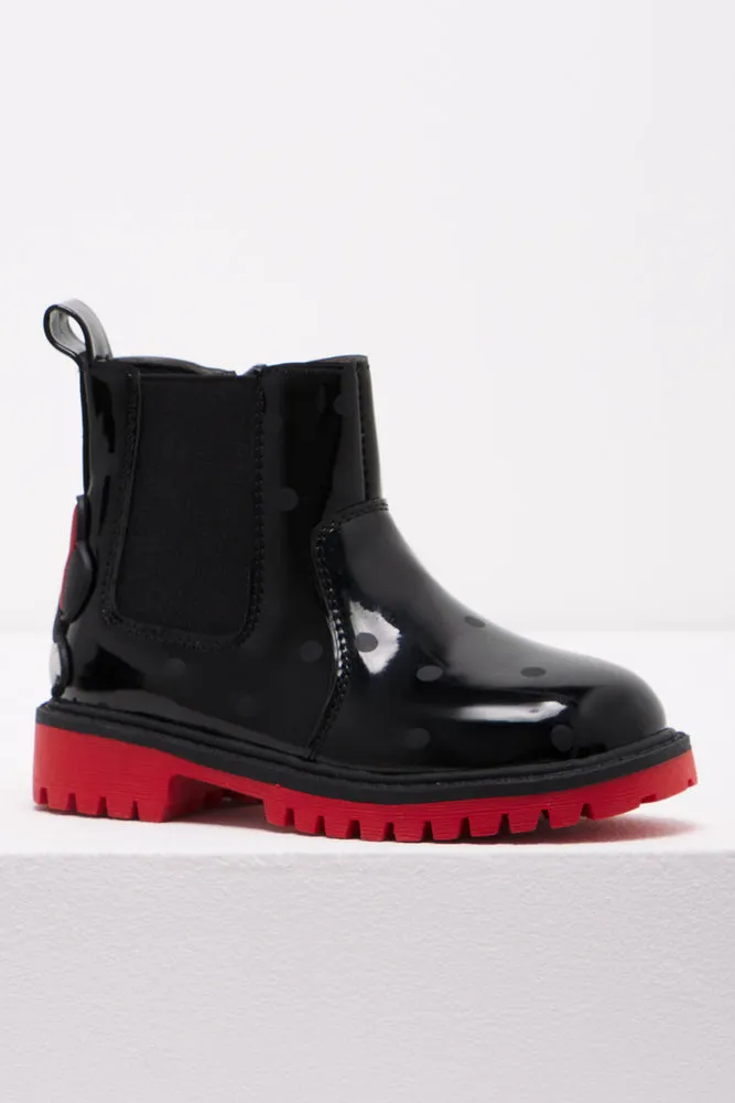 Minnie Mouse Chelsea Boot Black