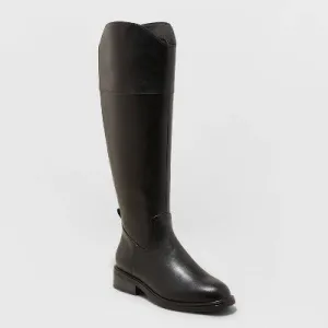 New - Women's Sienna Tall Dress Boots - A New Day Black 8