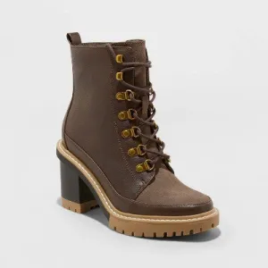 New - Women's Tessa Winter Boots - A New Day Brown 8.5