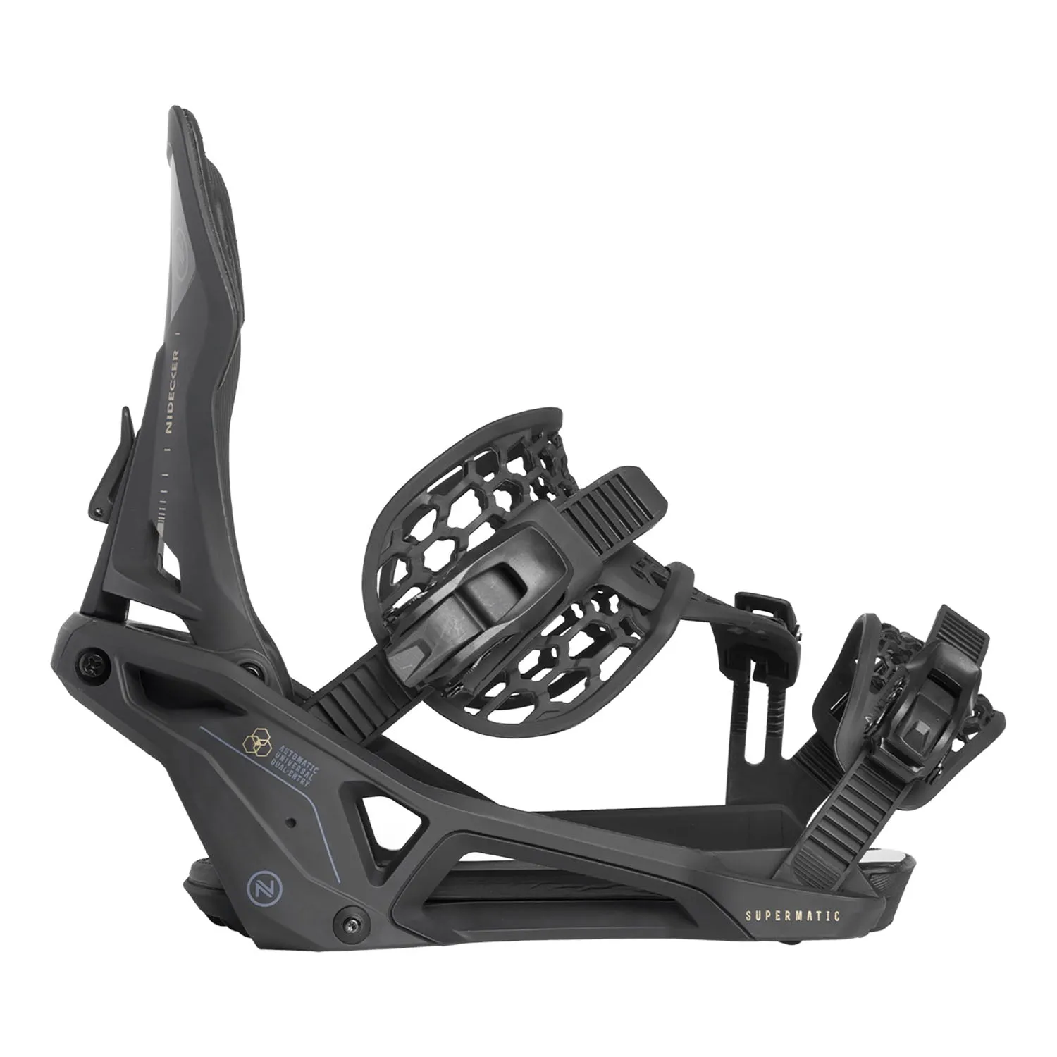 Nidecker Supermatic Snowboard Bindings 2025 Black