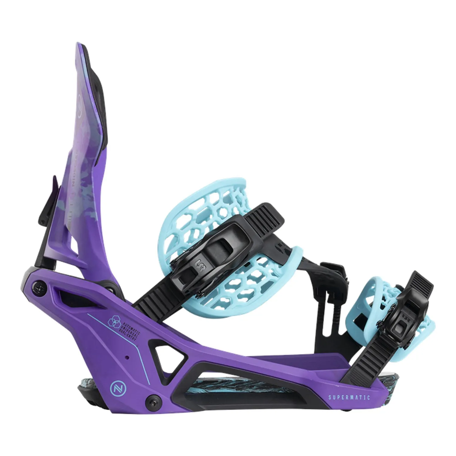 Nidecker Supermatic Snowboard Bindings 2025 Joker Purple