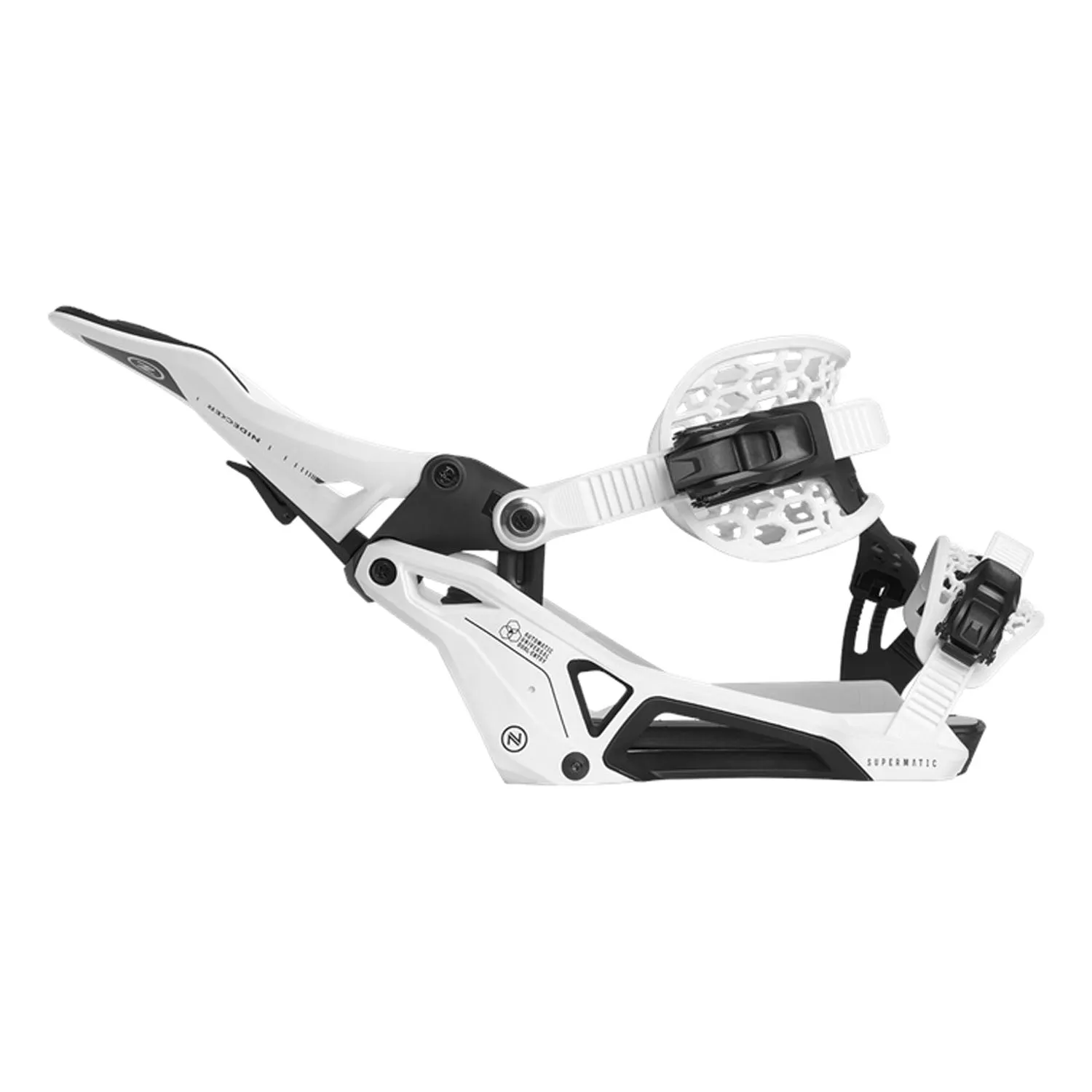 Nidecker Supermatic Snowboard Bindings 2025 White