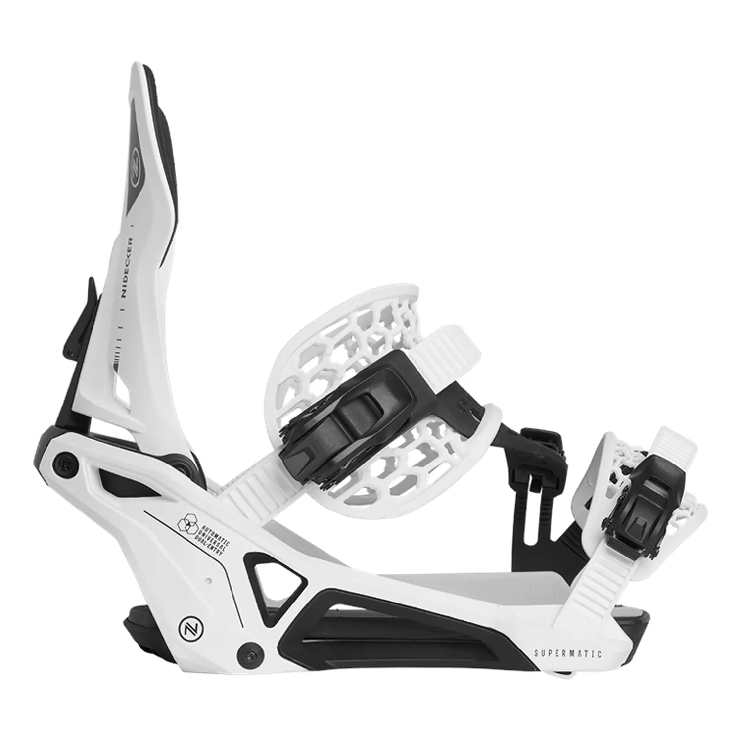 Nidecker Supermatic Snowboard Bindings 2025 White