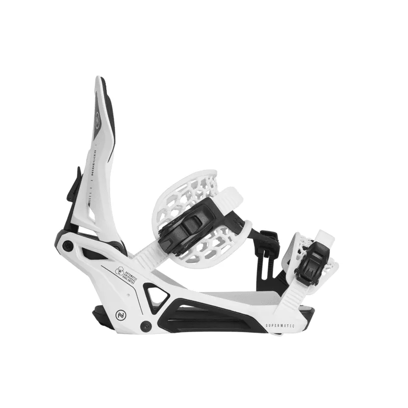 NIDECKER Supermatic Snowboard Bindings White 2025