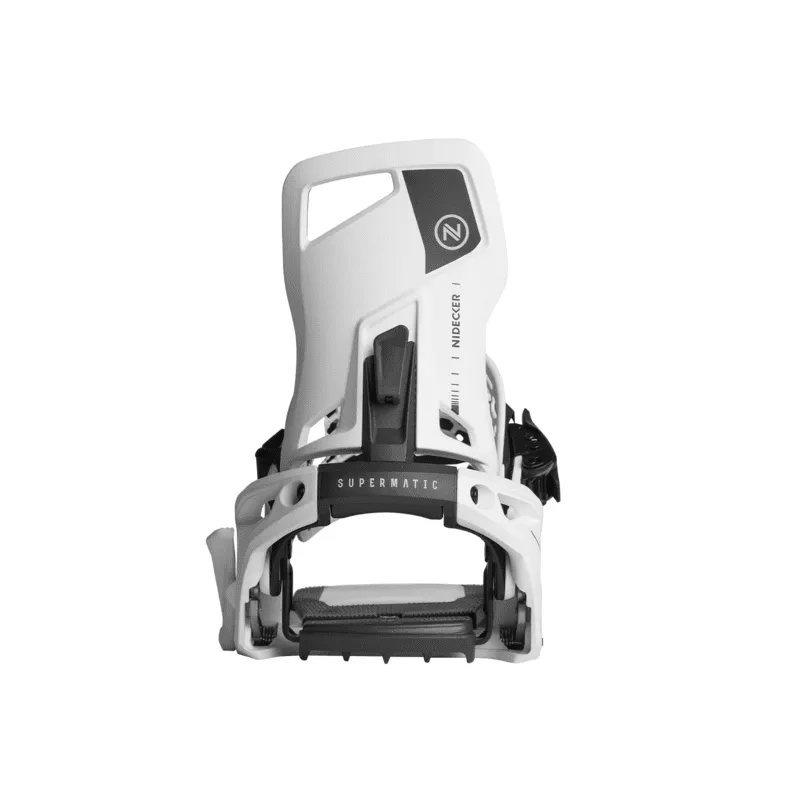 NIDECKER Supermatic Snowboard Bindings White 2025