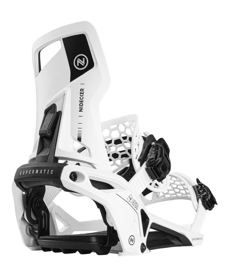 NIDECKER Supermatic Snowboard Bindings White 2025