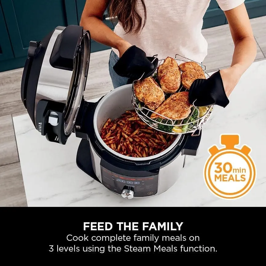 Ninja Foodi MAX 15-in-1 SmartLid Multi-Cooker 7.5L [OL750UK] - Smart Cook System, Digital Cooking Probe, Electric Pressure Cooker & Air Fryer