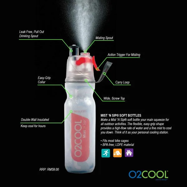 O2COOL ArcticSqueeze® Classic Mist 'N Sip Top 20oz