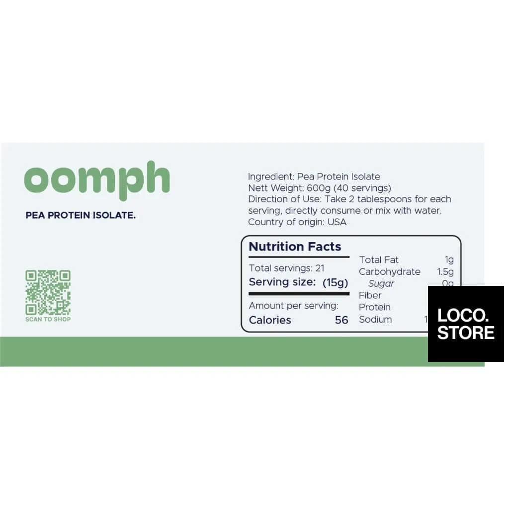 OOMPH Pea Protein Isolate 600g