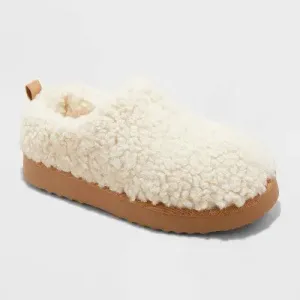 Open Box - Women's Mia Faux Shearling Clog Slippers - Auden Beige 10