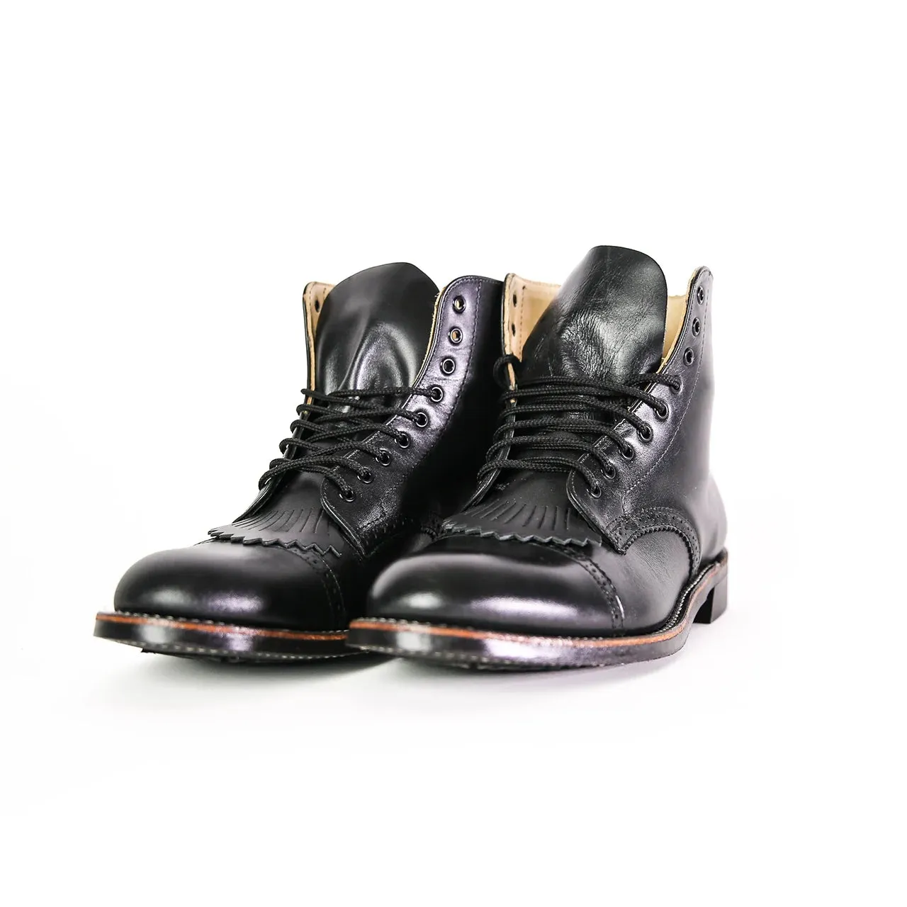 Parade Boot Brogue - Black Chrome