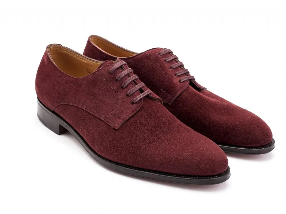 Penzance Burgundy Suede EE-width