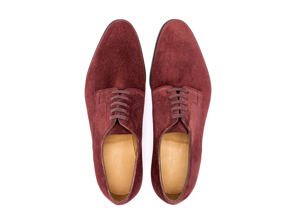 Penzance Burgundy Suede EE-width