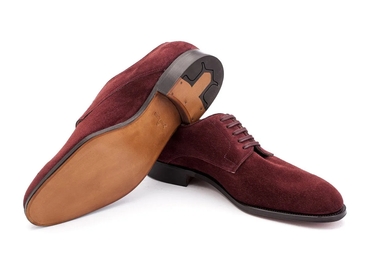 Penzance Burgundy Suede EE-width