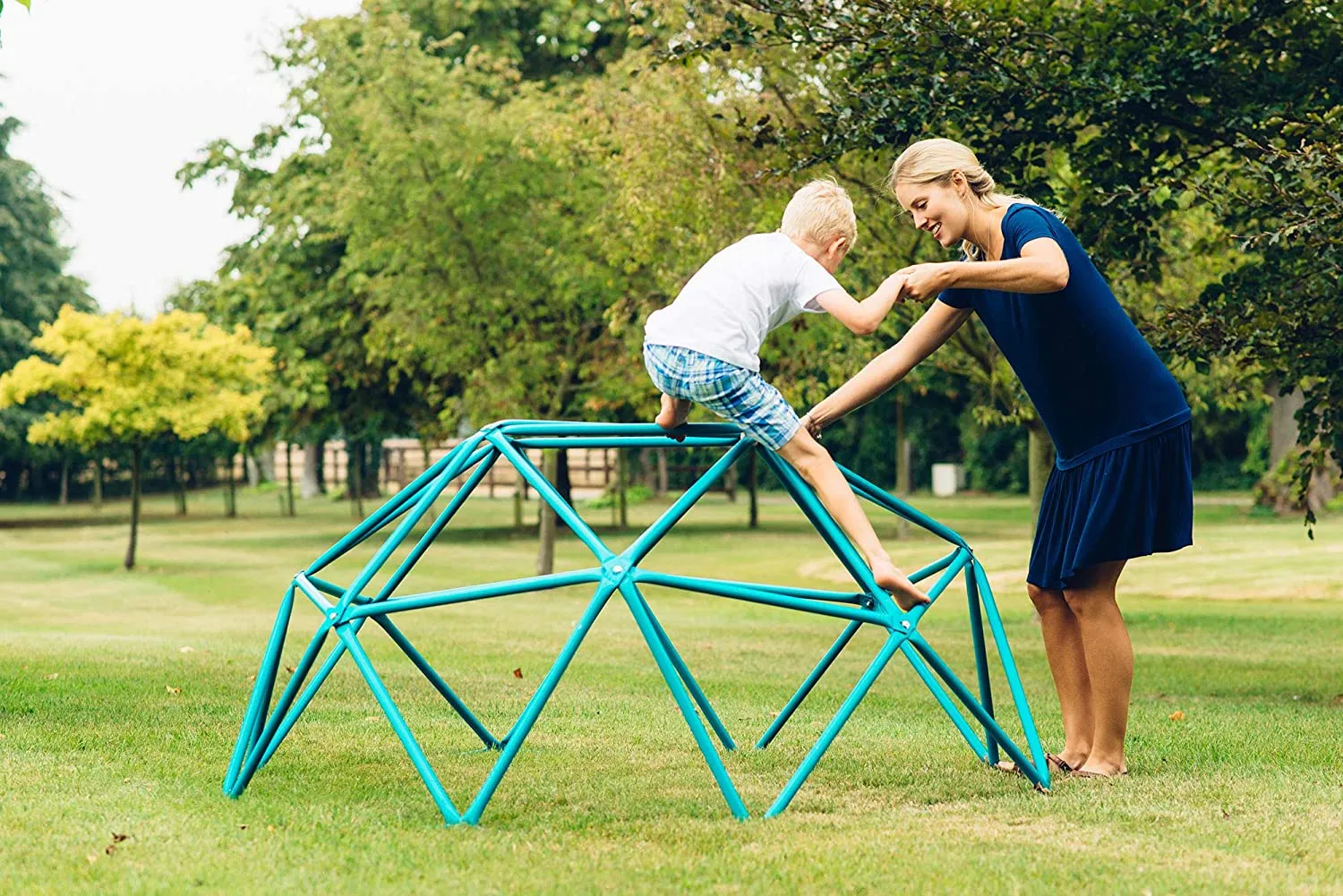 Plum Deimos Metal Dome - Outdoor Activity Play Toy, Blue