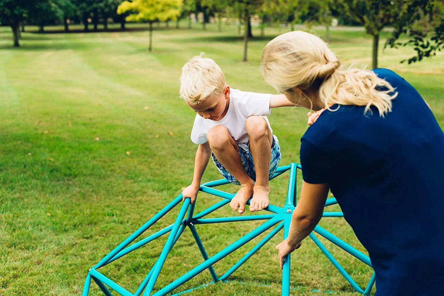 Plum Deimos Metal Dome - Outdoor Activity Play Toy, Blue