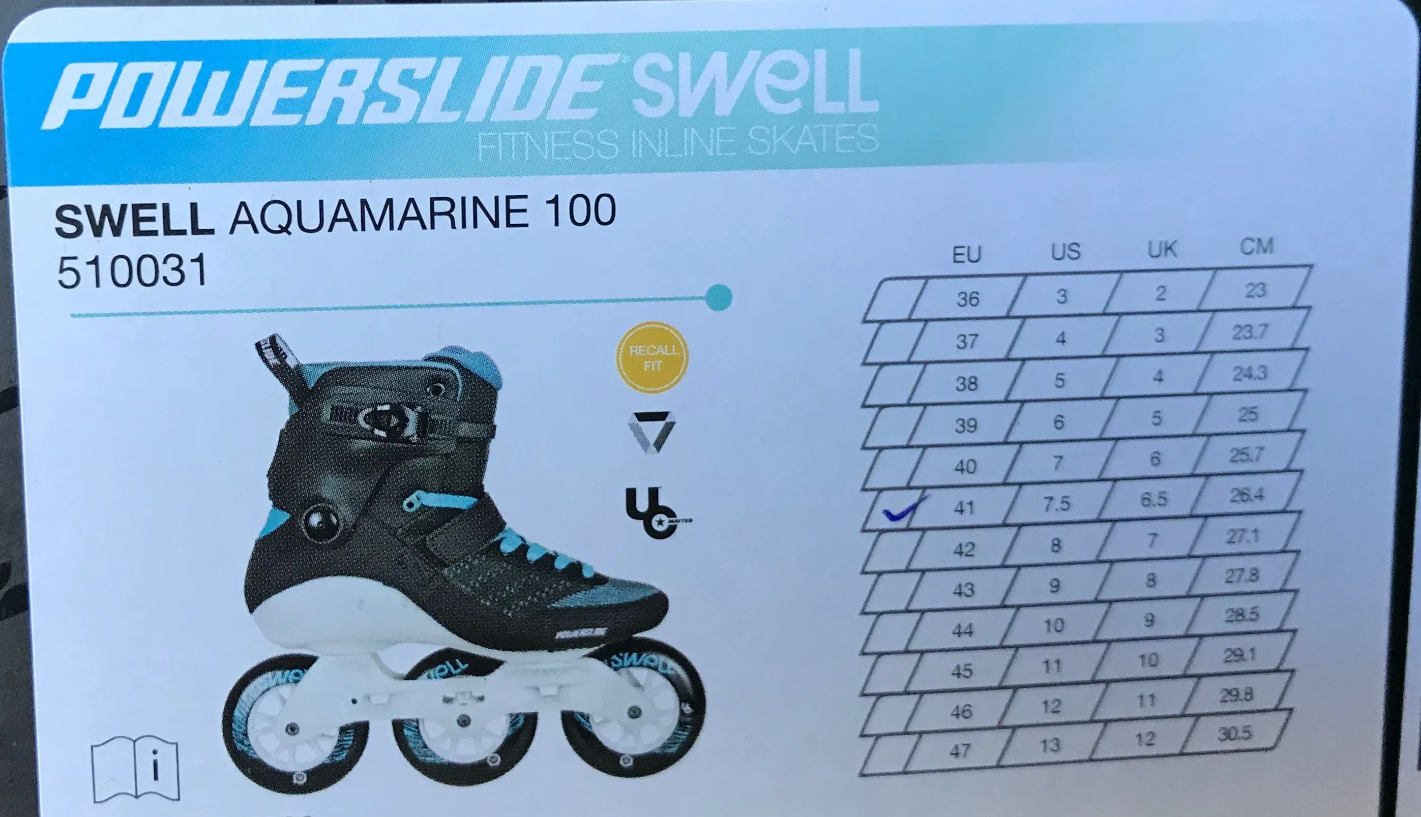 Powerslide Swell 100mm Aquamarine Inline Skates