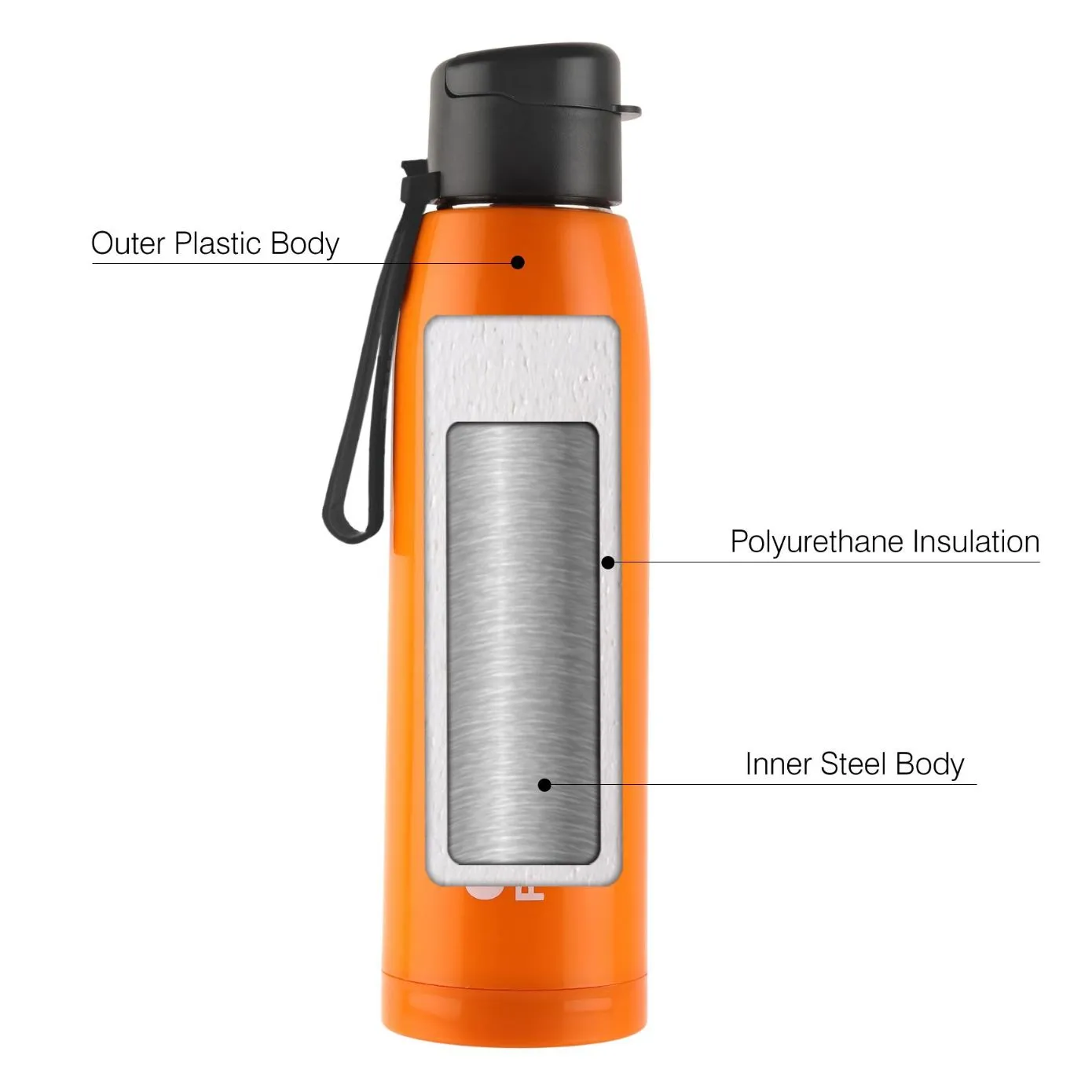 Puro Steel-X Cooper 900 Water Bottle, 740ml