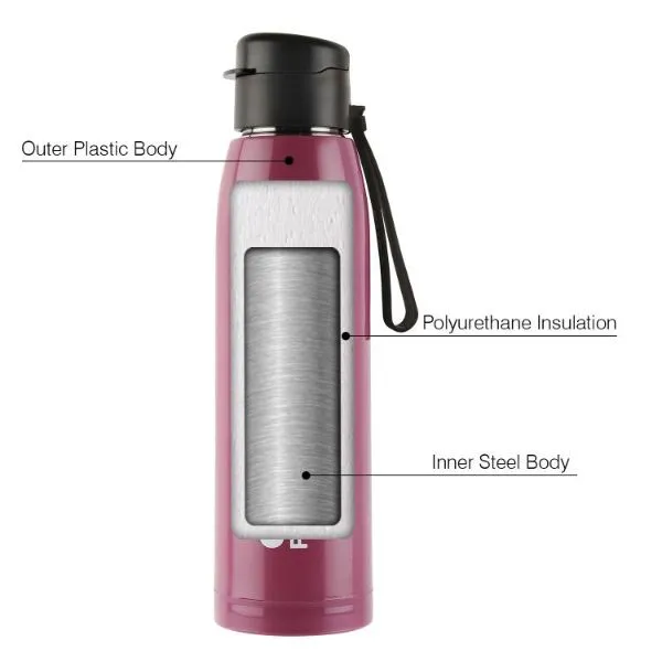 Puro Steel-X Cooper 900 Water Bottle, 740ml