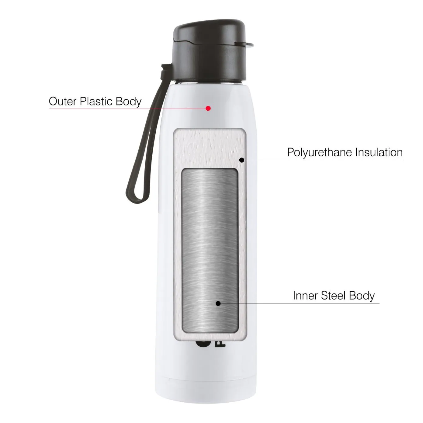 Puro Steel-X Cooper 900 Water Bottle, 740ml