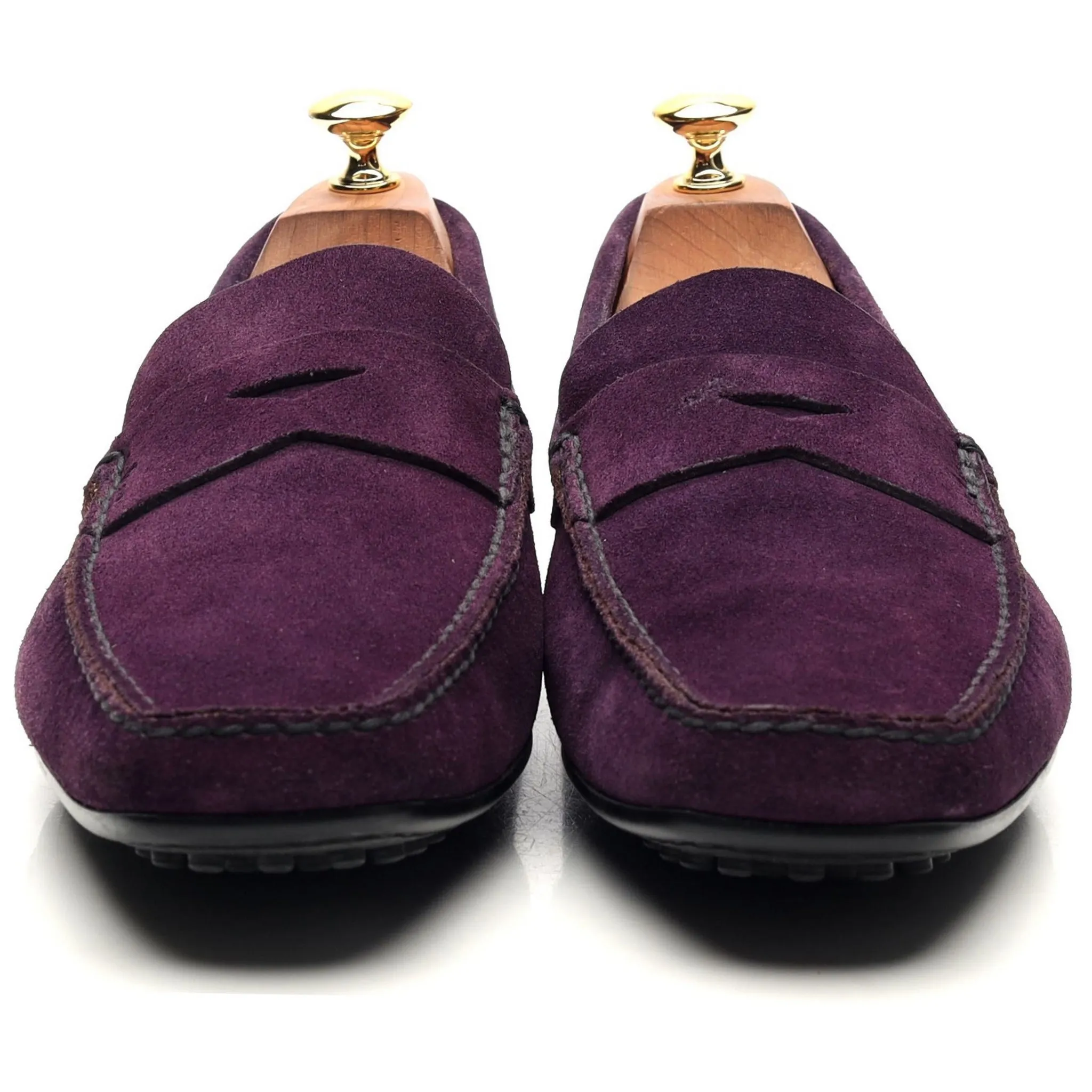 Purple Suede Driving Loafers UK 10