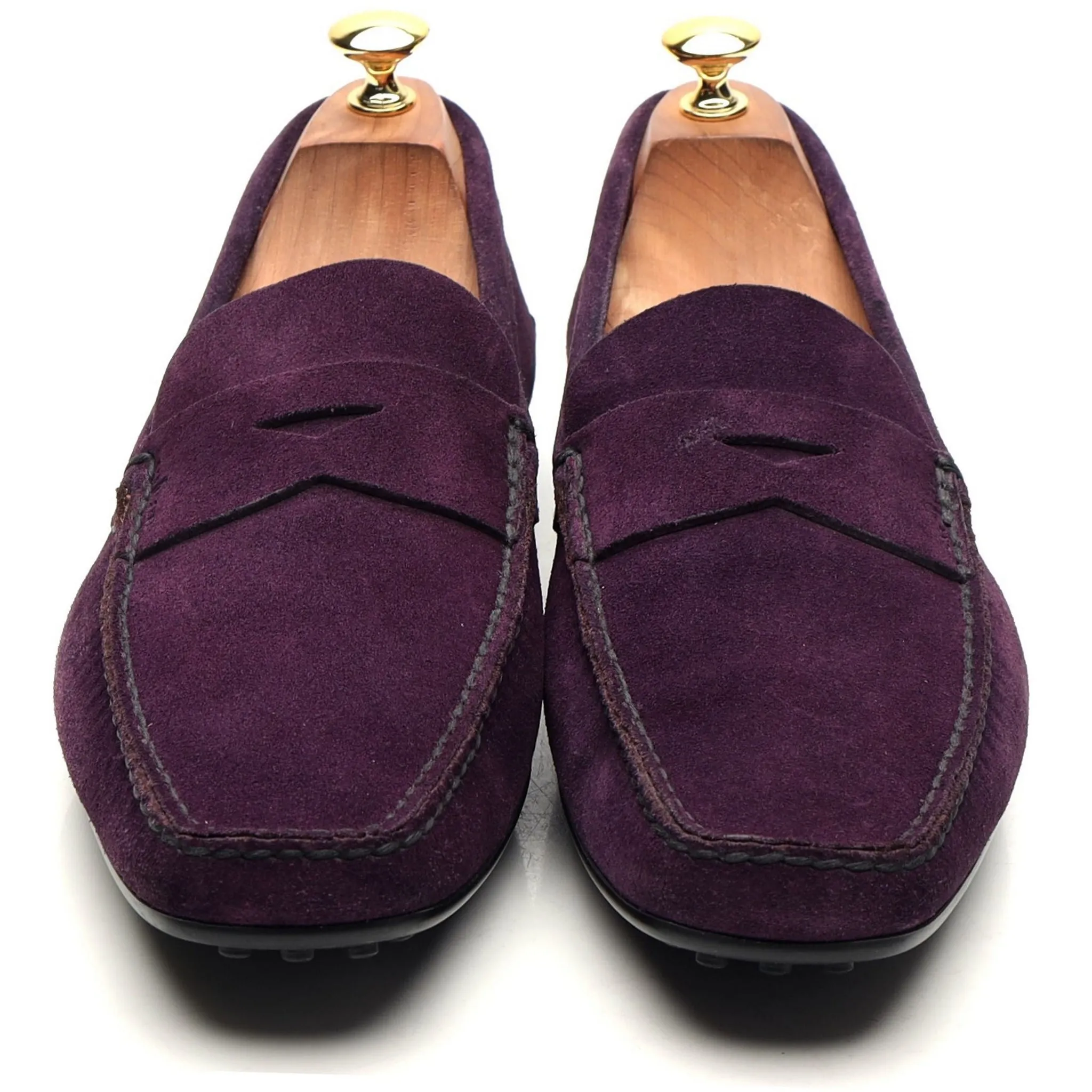 Purple Suede Driving Loafers UK 10