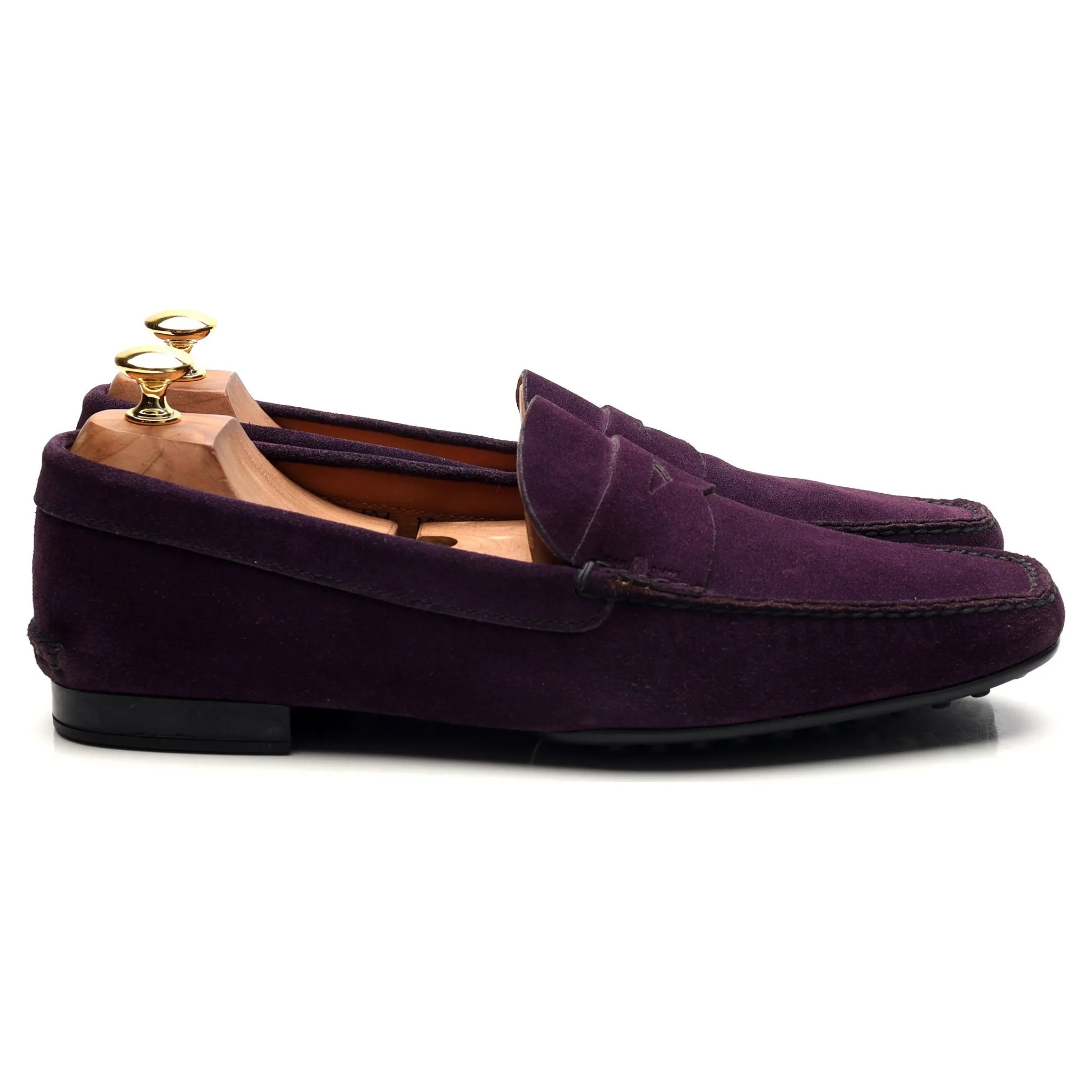 Purple Suede Driving Loafers UK 10