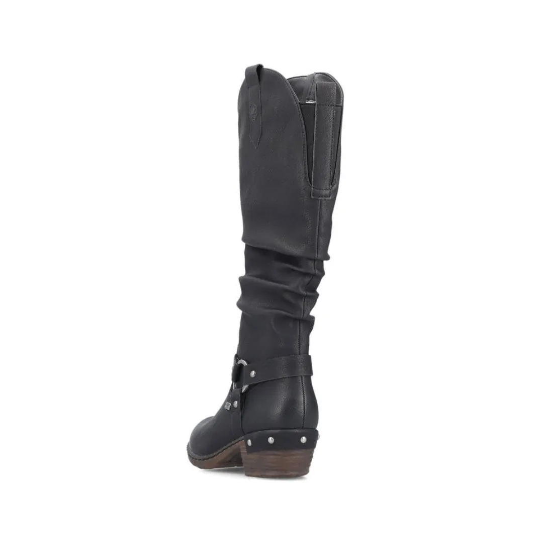 Rieker 936700-00 Corrales Black Long Tex Boots