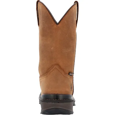 ROCKY Men's Rams Horn Waterproof Pull-On Work Boot RKW0395