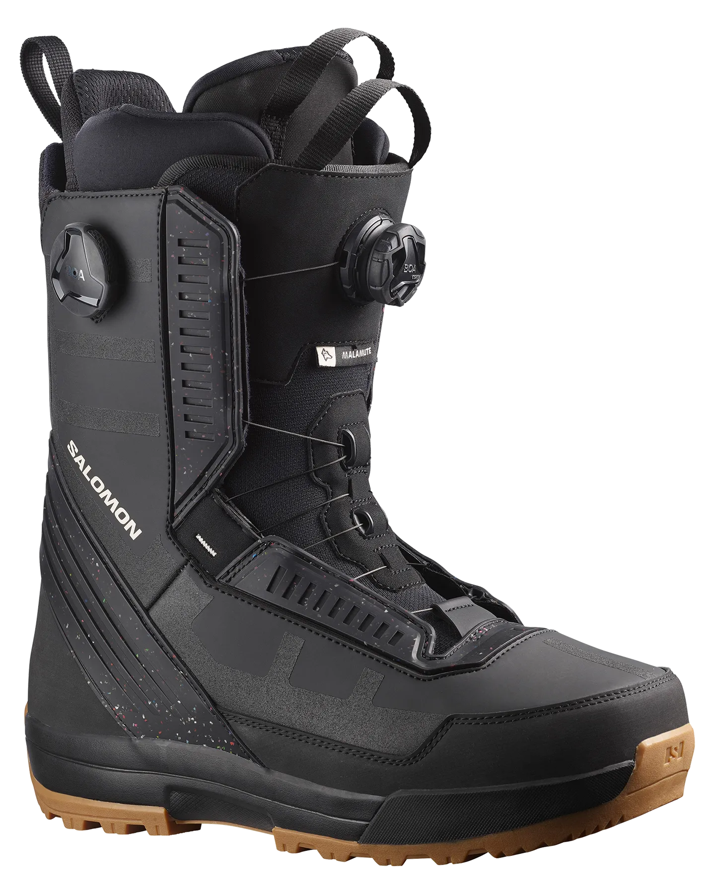 Salomon Malamute Dual Boa Snowboard Boots - Black / Black / Black - 2024