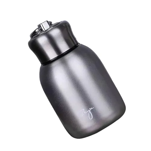 SAZ DEKOR Insulated Coffee Mug 300ml Stainless Steel Travel Drink Water Bottle for Gym Argent