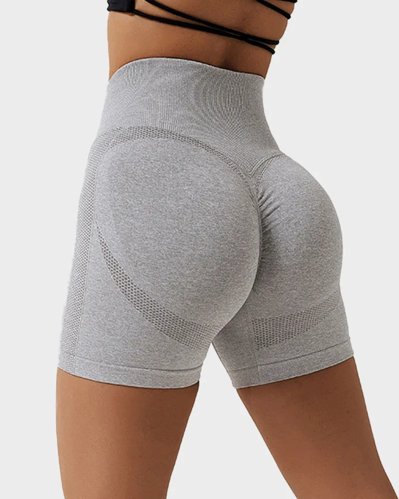 Seamless Knit Breathable Butt Lifting Fitness Shorts