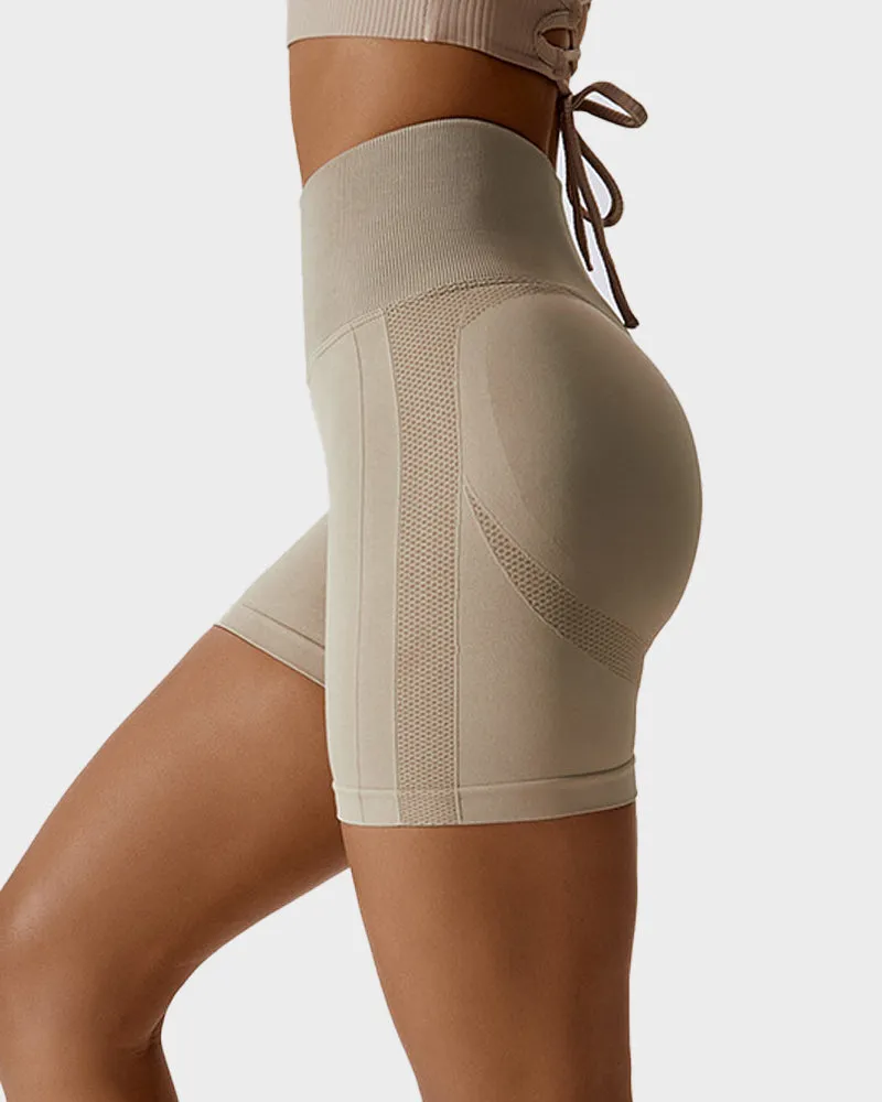 Seamless Knit Breathable Butt Lifting Fitness Shorts