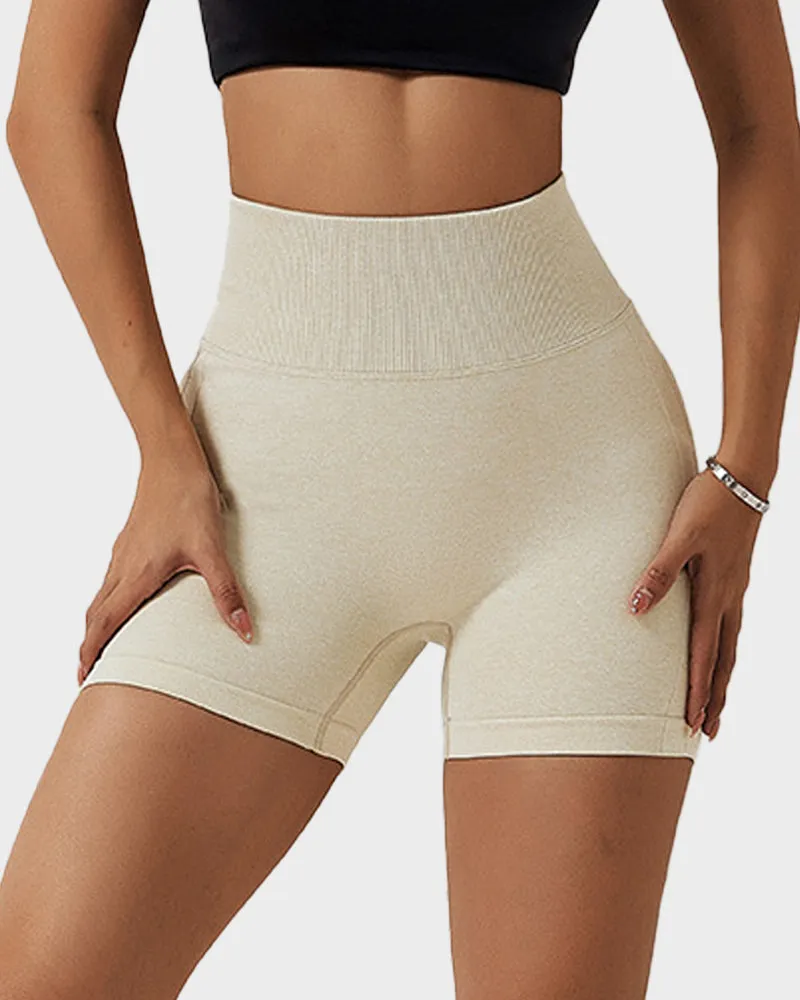 Seamless Knit Breathable Butt Lifting Fitness Shorts