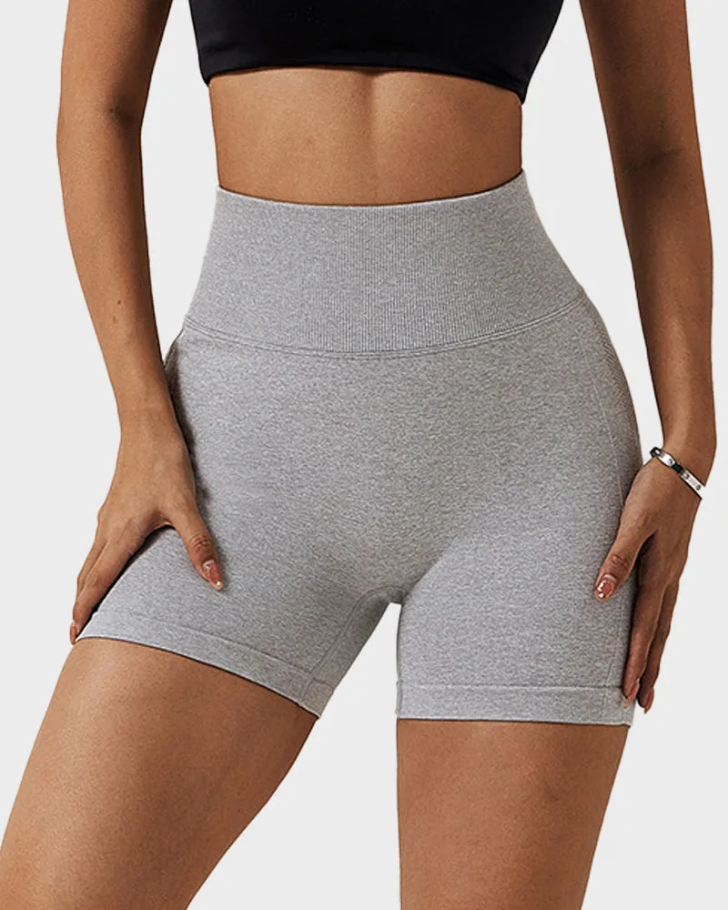 Seamless Knit Breathable Butt Lifting Fitness Shorts