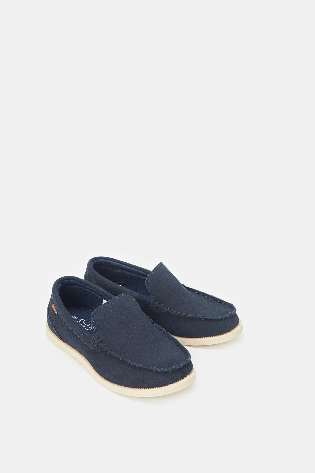 Senior Boys Navy Plain Loafers