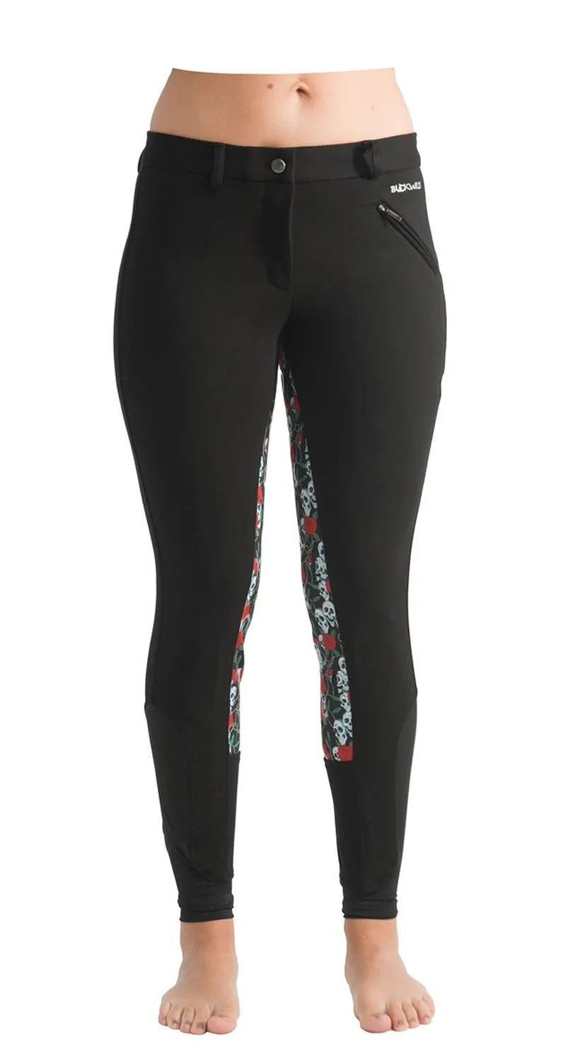 Signature Mid-Waist Breech | Black   Skulls and Roses