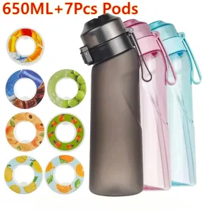 SINOTAO  -  Air Flavored Water Bottle Scent Up Water Cup Sports Water Bottle For Outdoor Fitness Fashion Water Cup With Straw Flavor Pods