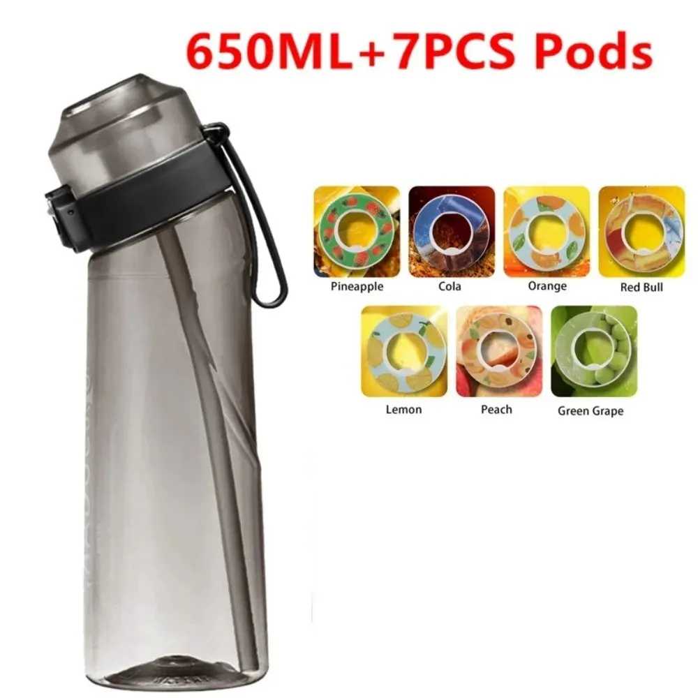 SINOTAO  -  Air Flavored Water Bottle Scent Up Water Cup Sports Water Bottle For Outdoor Fitness Fashion Water Cup With Straw Flavor Pods