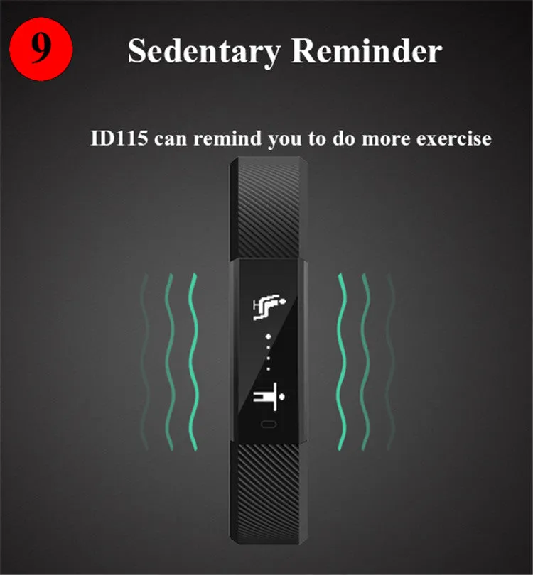 Smart Bracelet Fitness Tracker Step Counter Activity Monitor Band Alarm Clock Vibration Wristband for iphone Android phone