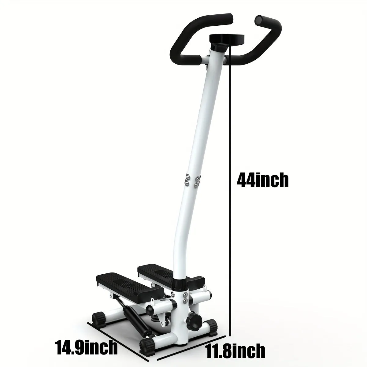 Stair stepper with handle - Mini stepper with 300 lb load capacity, hydraulic fitness stepper with LCD display