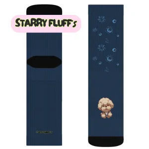 Starry Fluff's - Pookie Poodle in Space Fun Novelty Socks