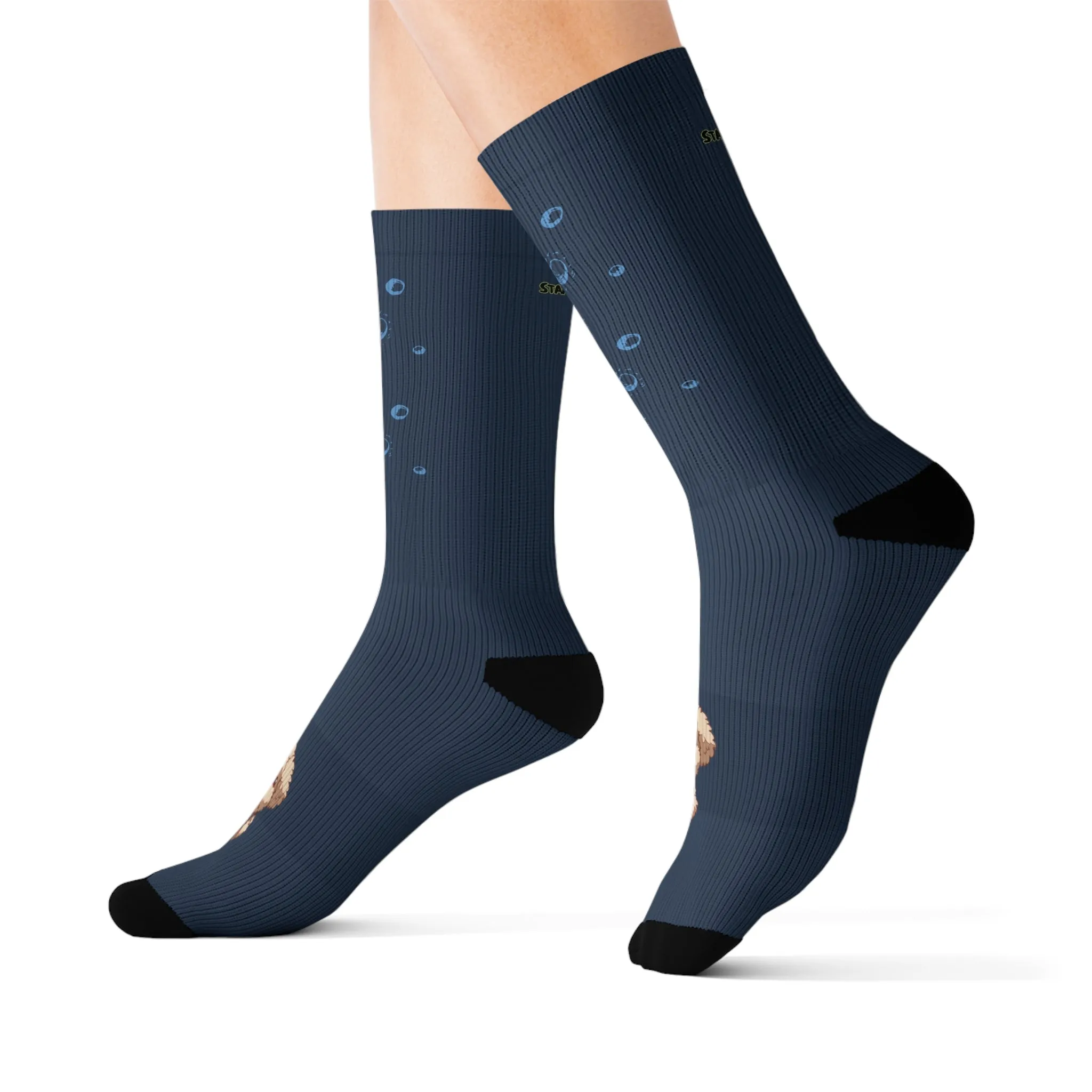 Starry Fluff's - Pookie Poodle in Space Fun Novelty Socks